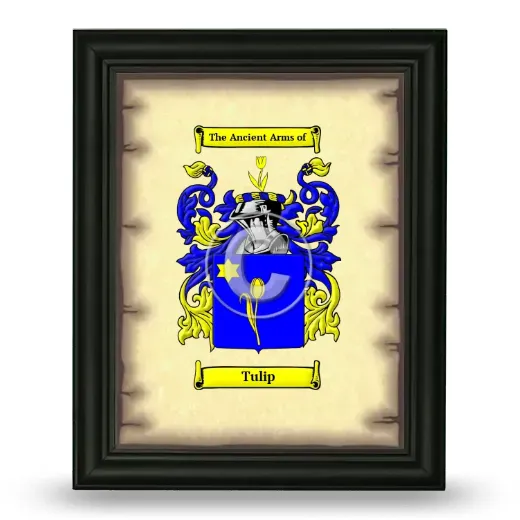 Tulip Coat of Arms Framed - Black