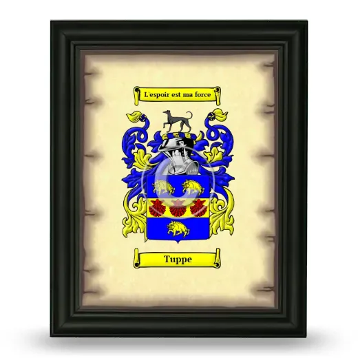 Tuppe Coat of Arms Framed - Black