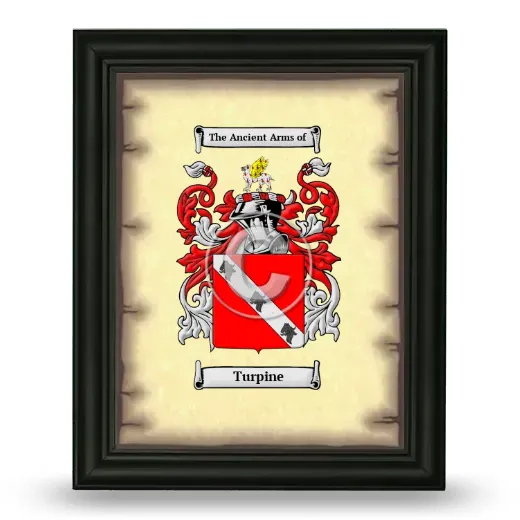 Turpine Coat of Arms Framed - Black