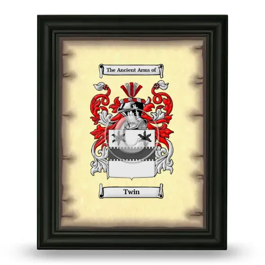 Twin Coat of Arms Framed - Black