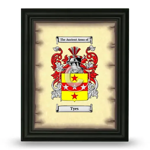 Tyes Coat of Arms Framed - Black
