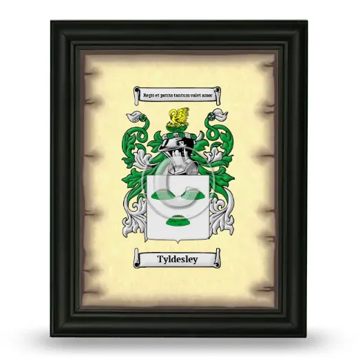 Tyldesley Coat of Arms Framed - Black