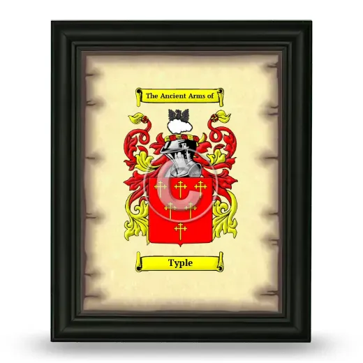 Typle Coat of Arms Framed - Black