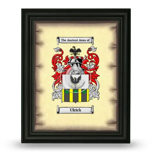 Ulrich Coat of Arms Framed - Black