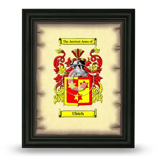 Ulrich Coat of Arms Framed - Black