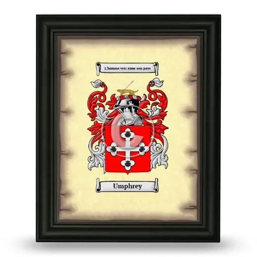 Umphrey Coat of Arms Framed - Black
