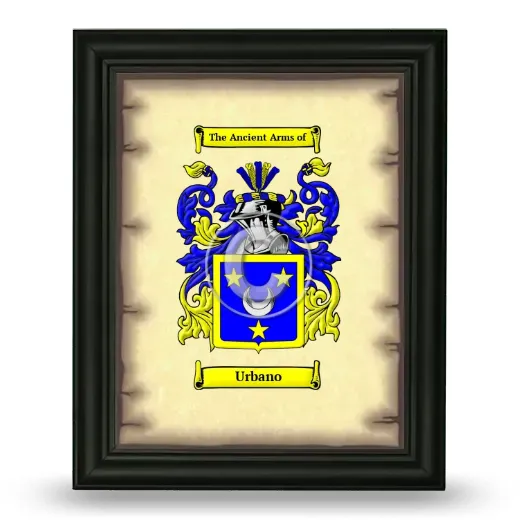 Urbano Coat of Arms Framed - Black