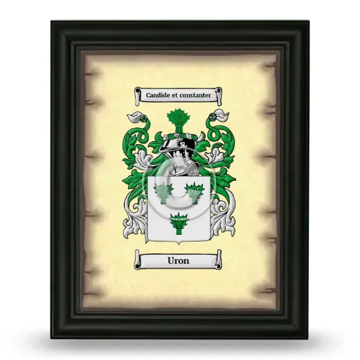 Uron Coat of Arms Framed - Black