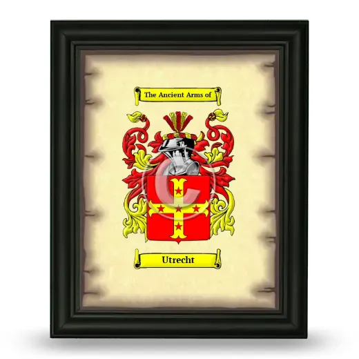 Utrecht Coat of Arms Framed - Black