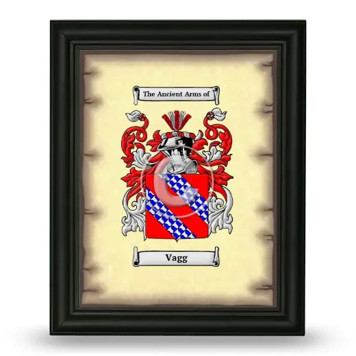 Vagg Coat of Arms Framed - Black
