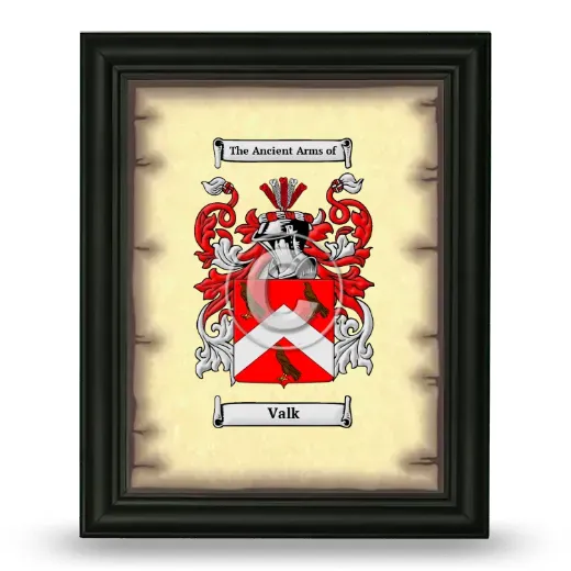 Valk Coat of Arms Framed - Black