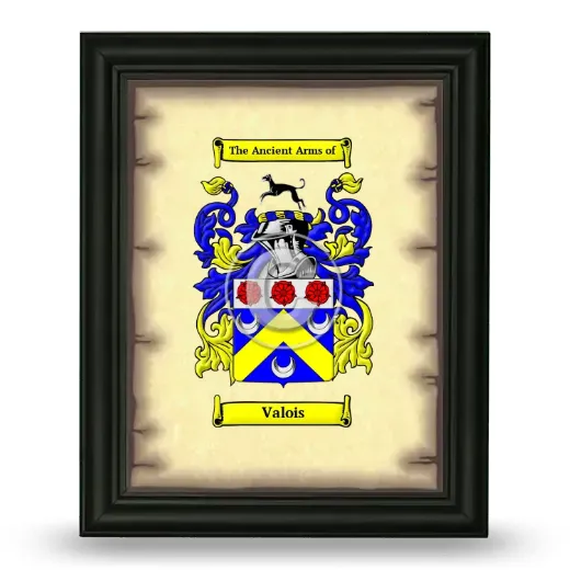 Valois Coat of Arms Framed - Black