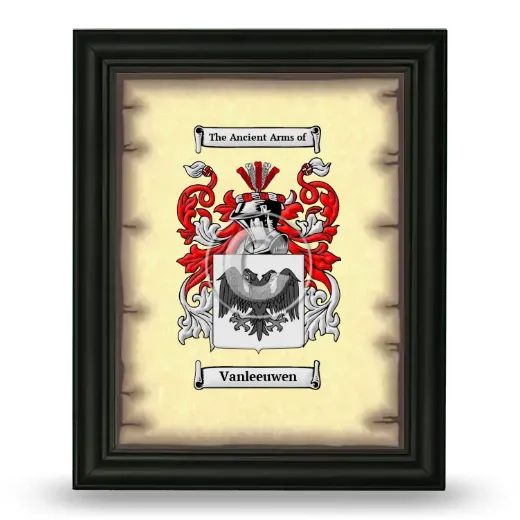 Vanleeuwen Coat of Arms Framed - Black