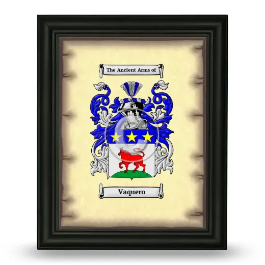 Vaquero Coat of Arms Framed - Black