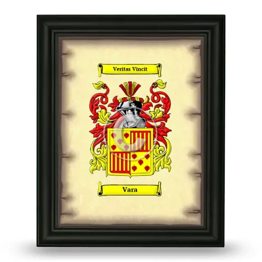 Vara Coat of Arms Framed - Black