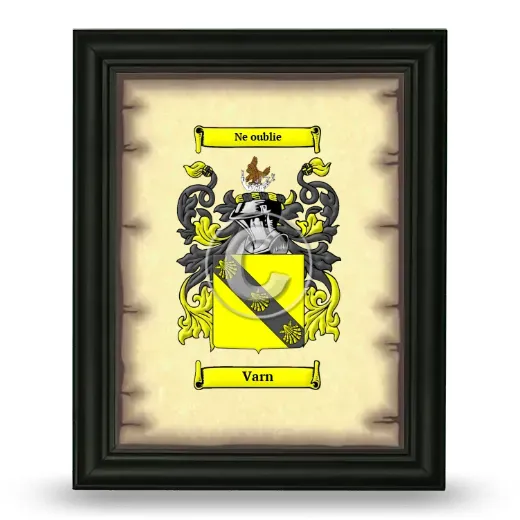 Varn Coat of Arms Framed - Black
