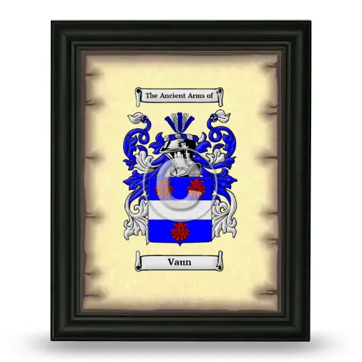 Vaun Coat of Arms Framed - Black