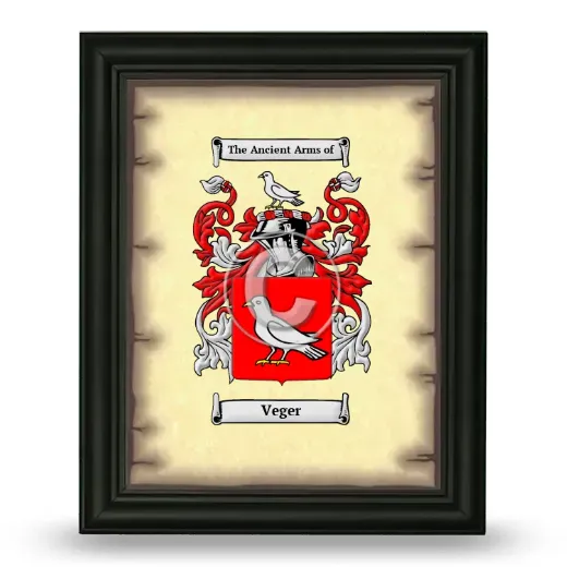 Veger Coat of Arms Framed - Black