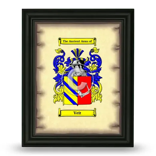 Veit Coat of Arms Framed - Black