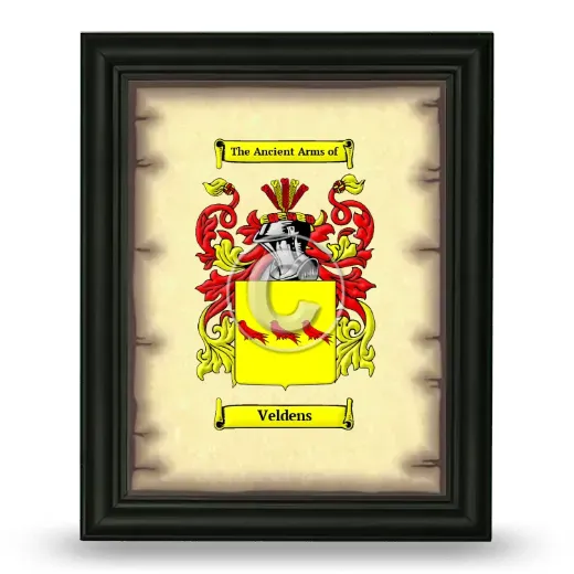 Veldens Coat of Arms Framed - Black