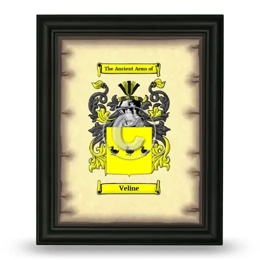 Veline Coat of Arms Framed - Black