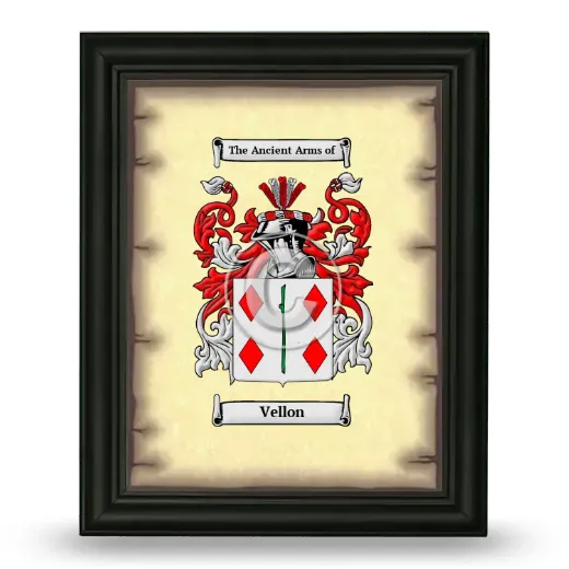 Vellon Coat of Arms Framed - Black