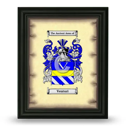 Venturi Coat of Arms Framed - Black