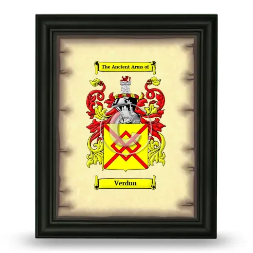 Verdun Coat of Arms Framed - Black