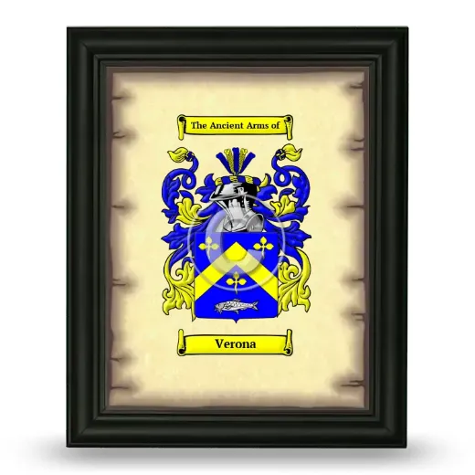 Verona Coat of Arms Framed - Black