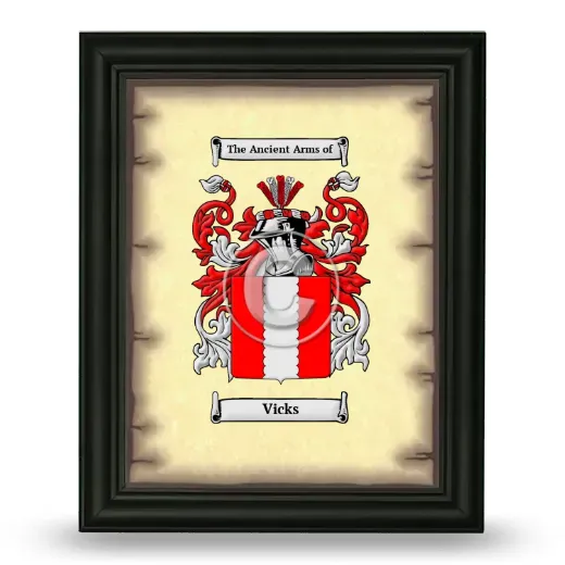 Vicks Coat of Arms Framed - Black