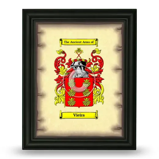 Vieira Coat of Arms Framed - Black