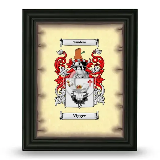 Vigger Coat of Arms Framed - Black