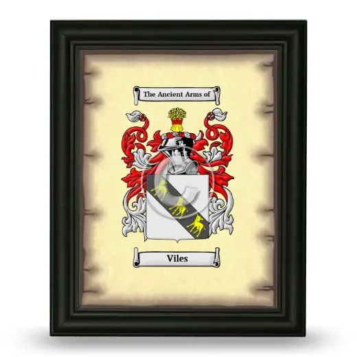 Viles Coat of Arms Framed - Black