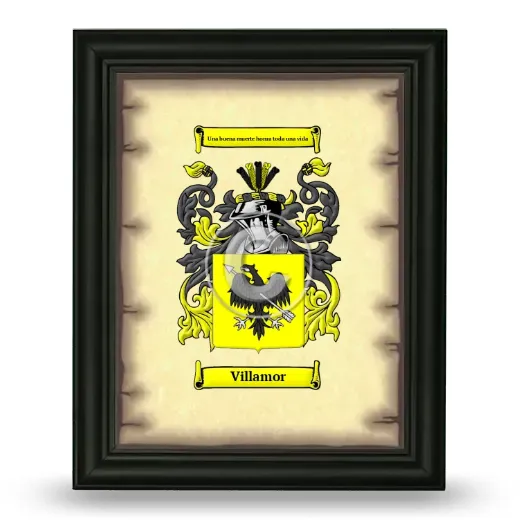 Villamor Coat of Arms Framed - Black