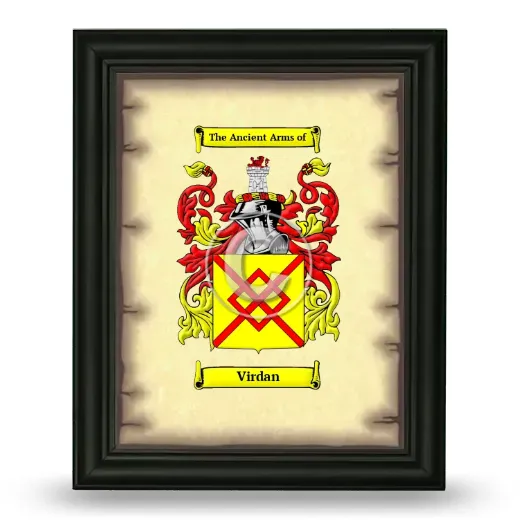 Virdan Coat of Arms Framed - Black