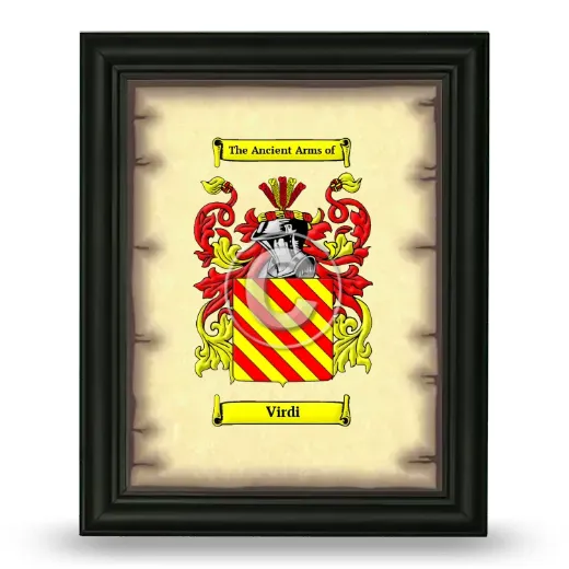 Virdi Coat of Arms Framed - Black