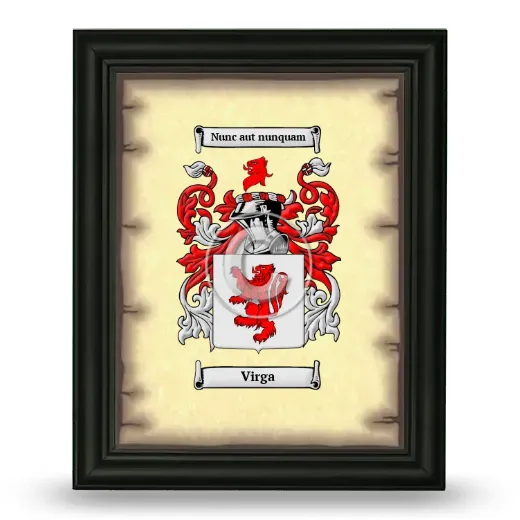 Virga Coat of Arms Framed - Black