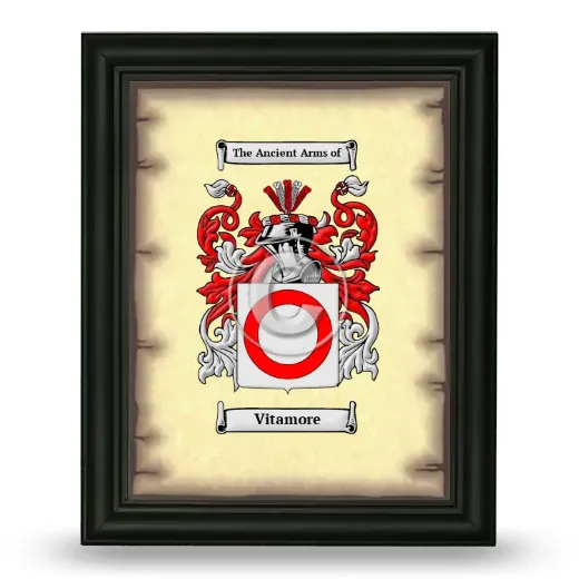 Vitamore Coat of Arms Framed - Black