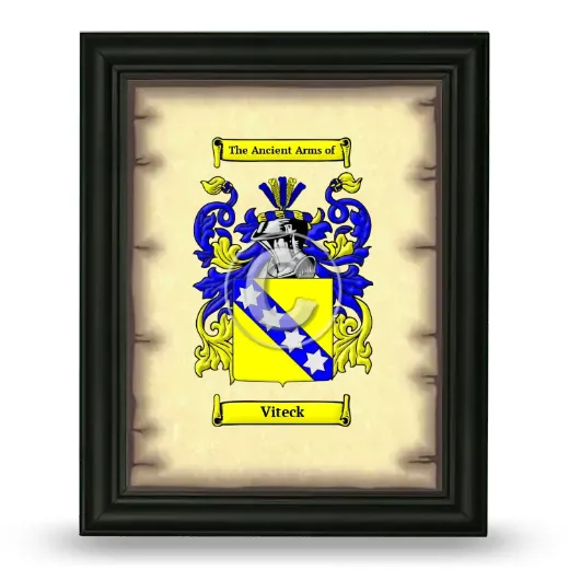 Viteck Coat of Arms Framed - Black