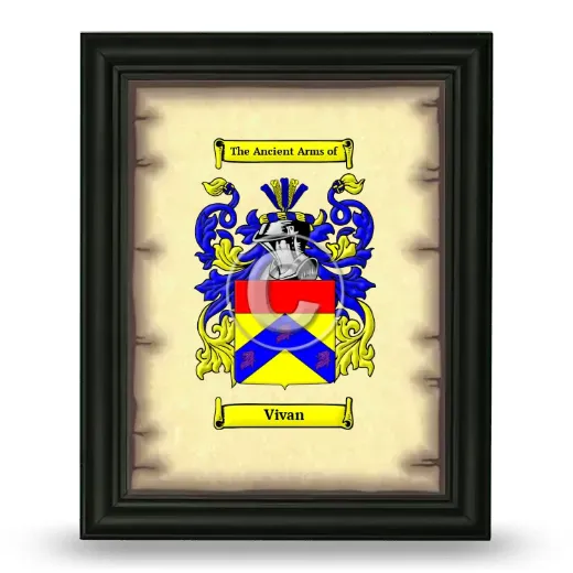 Vivan Coat of Arms Framed - Black