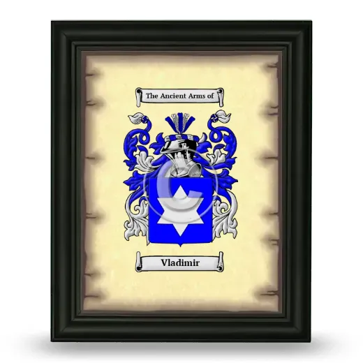 Vladimir Coat of Arms Framed - Black