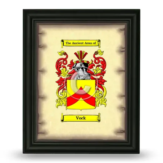 Vock Coat of Arms Framed - Black