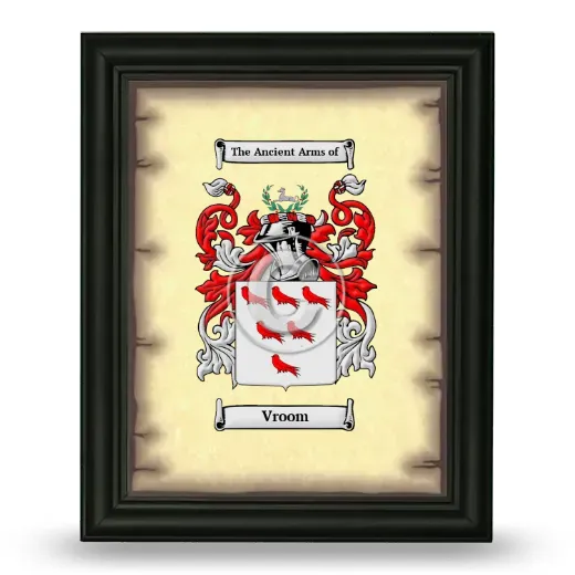 Vroom Coat of Arms Framed - Black