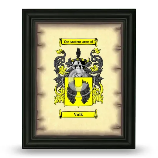 Vulk Coat of Arms Framed - Black