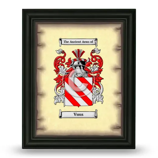 Vuus Coat of Arms Framed - Black