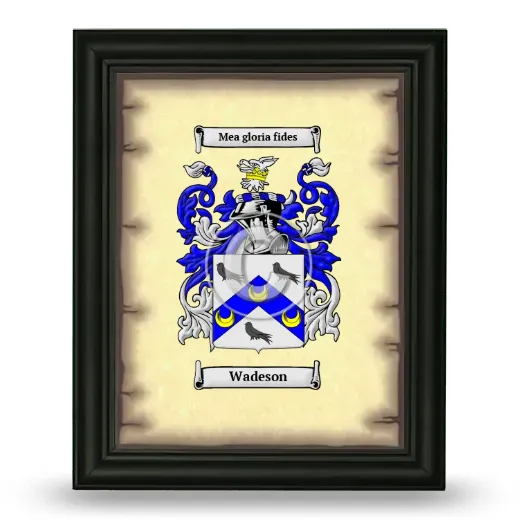 Wadeson Coat of Arms Framed - Black