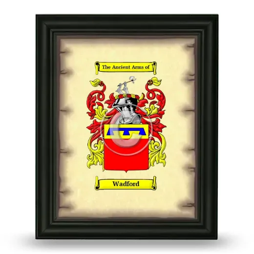 Wadford Coat of Arms Framed - Black