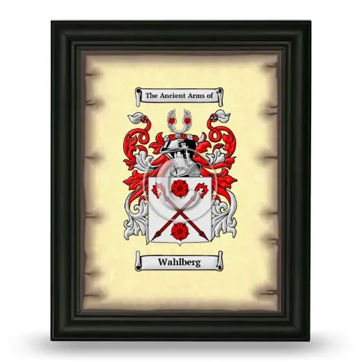 Wahlberg Coat of Arms Framed - Black