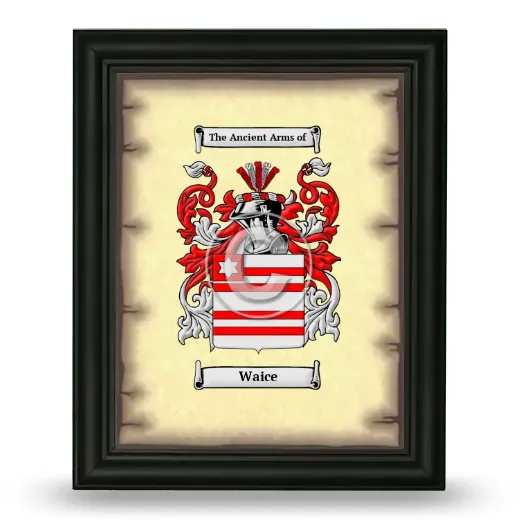 Waice Coat of Arms Framed - Black