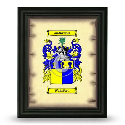 Wakeford Coat of Arms Framed - Black